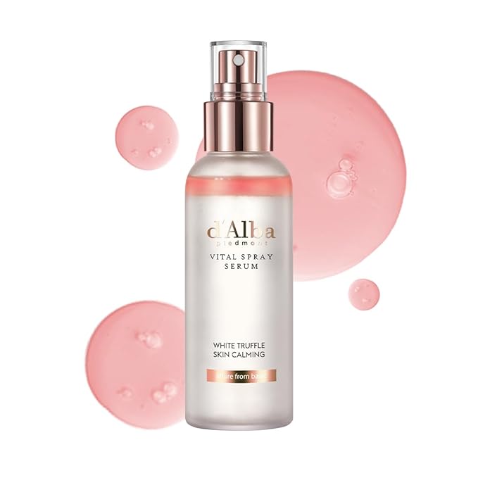 d'alba Piedmont Italian White Truffle Vital Spray Serum, Vegan Skin Care, Calming and Hydrating Facial Mist for Red and Sensitive Skin, Glow Serum, Surfactant Free, All in One, Korean Skin Care-VivaGrace Women
