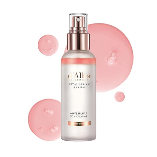 d'alba Piedmont Italian White Truffle Vital Spray Serum, Vegan Skin Care, Calming and Hydrating Facial Mist for Red and Sensitive Skin, Glow Serum, Surfactant Free, All in One, Korean Skin Care-VivaGrace Women