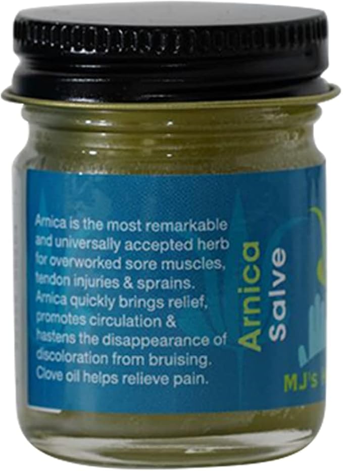 MJ’s Herbals Arnica Salve | Organic, Maximum Strength, Immediate Relief for Sore Muscles & Feet | Bruise Recovery, Fantastic Massage & After Yoga Balm | No Parabens, No Synthetics (1 oz)-VivaGrace Women