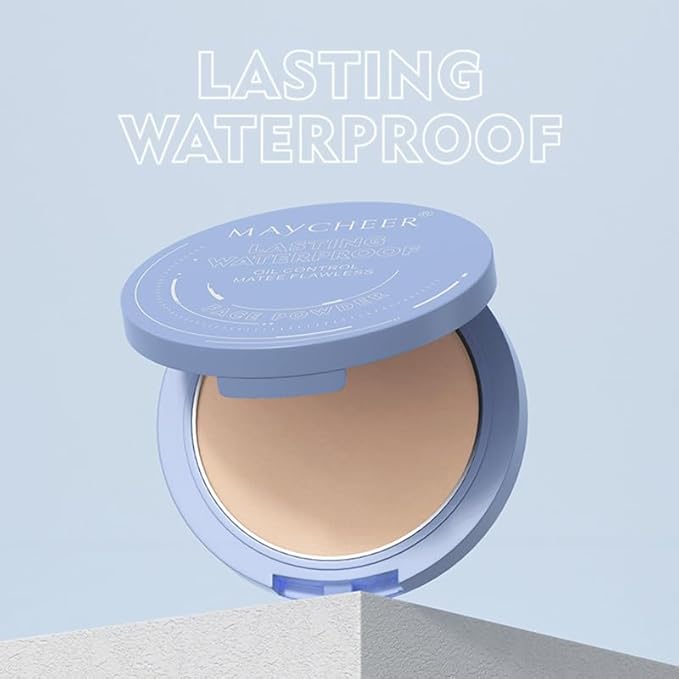 Oil Control Face Pressed Powder, Matte and Smooth Translucent Powder Setting Powder Makeup, Waterproof Long Lasting Finishing Face Powder, Cruelty-free, 0.35Oz (01 White)-VivaGrace Women
