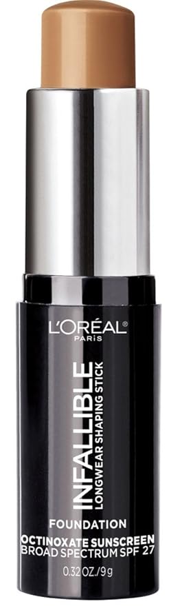 L'Oreal Paris Makeup Infallible Longwear Shaping Stick Foundation, 410 Cocoa, 1 Tube, 0.32 Ounce-VivaGrace Women