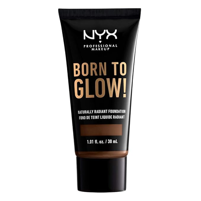NYX PROFESSIONAL MAKEUP Born To Glow Naturally Radiant Foundation, Medium Coverage - Deep-VivaGrace Women