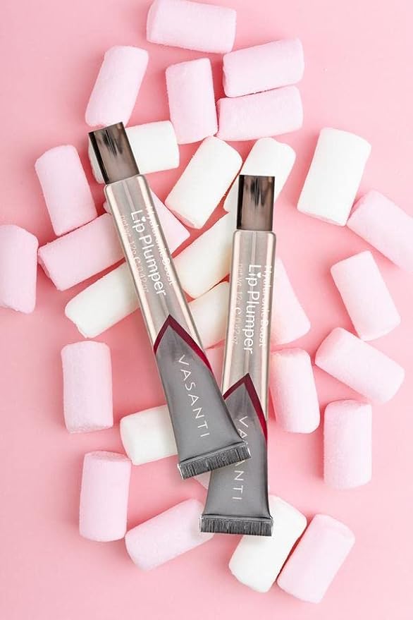 VASANTI Hyaluronic Boost Lip Plumper - Non-Sticky Lightweight Cosmetics for Soft Hydrated Lips (Metallic Shine)-VivaGrace Women