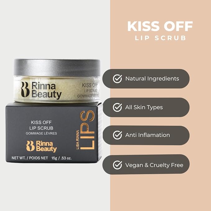 Rinna Beauty Kiss Off Lip Scrub, 0.53 oz-VivaGrace Women