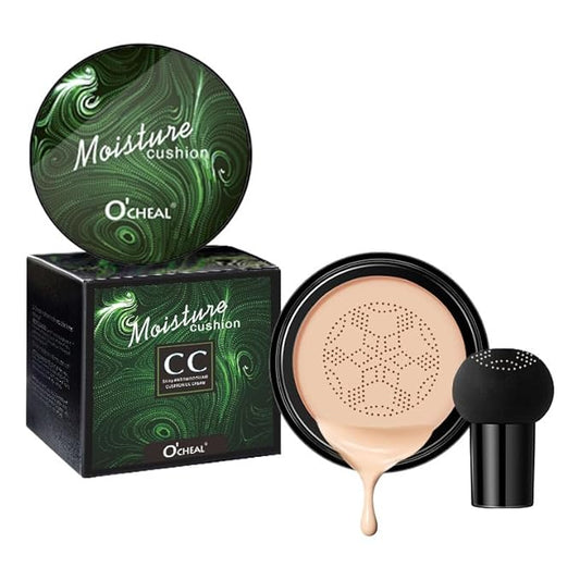 Mushroom Head Air Cushion BB Cream Foundation Cream for Face Makeup Concealer Cushion for Face Comestics Make Up Cushion Compact Ivory-VivaGrace Women