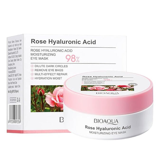 60PCS/30pairs Rose Hyaluronic Acid Moist Eye Mask Nourishing Eye Mask Hydrating Moisturizing Nourishing Eye Zone Eye Mask 80g-VivaGrace Women