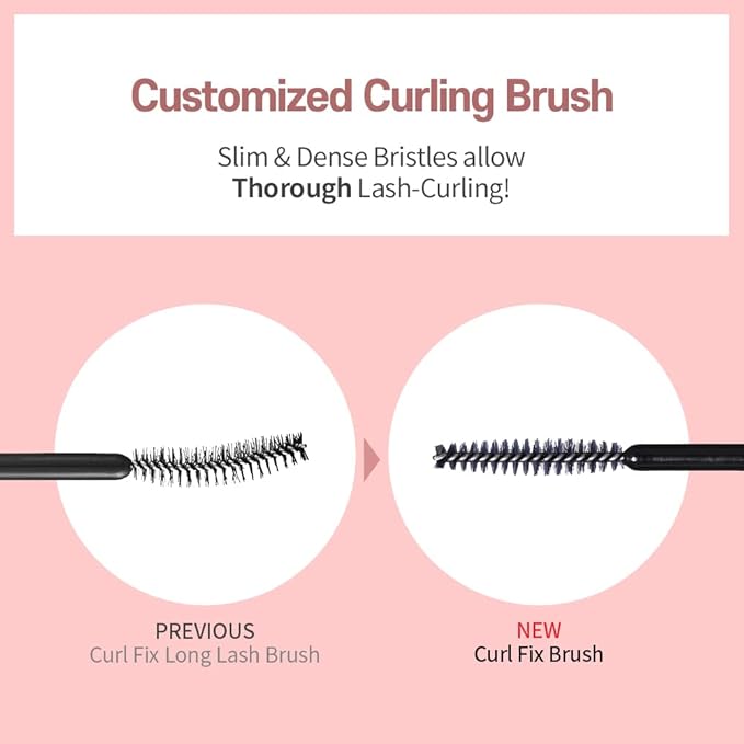 ETUDE Curl Fix Mascara #2 Brown (7.5g) | A curl fix mascara that keeps fine eyelashes powerfully curled up for 24 hours by ETUDE's own Curl 24H Technology, Korean Makeup, Kbeauty, Perfect for Gift