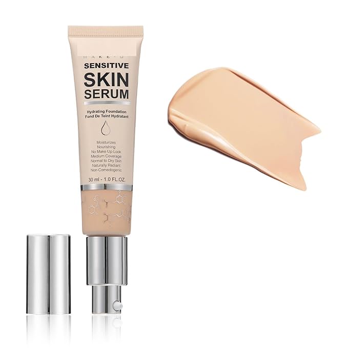 MAEPEOR Hydrating Foundation 6 Colors Full Coverage Liquid Foundation Naturally Mattle Oil-Control Foundation for All Skin Tone (02 Nude)-VivaGrace Women