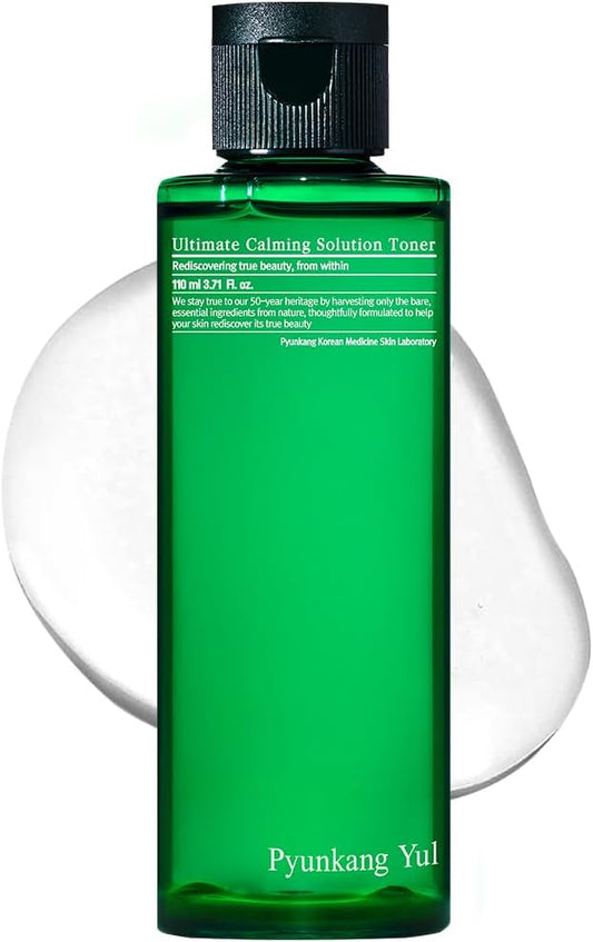 [PKY] Pyunkang Yul Ultimate Calming Solution Toner with Honeysuckle Flower, Ceramides, Hyaluronic Acid, Centella Asiatica, for Moisturized, Nourishing, Sensitive, Tired Facial Skin 3.71fl.oz.-VivaGrace Women