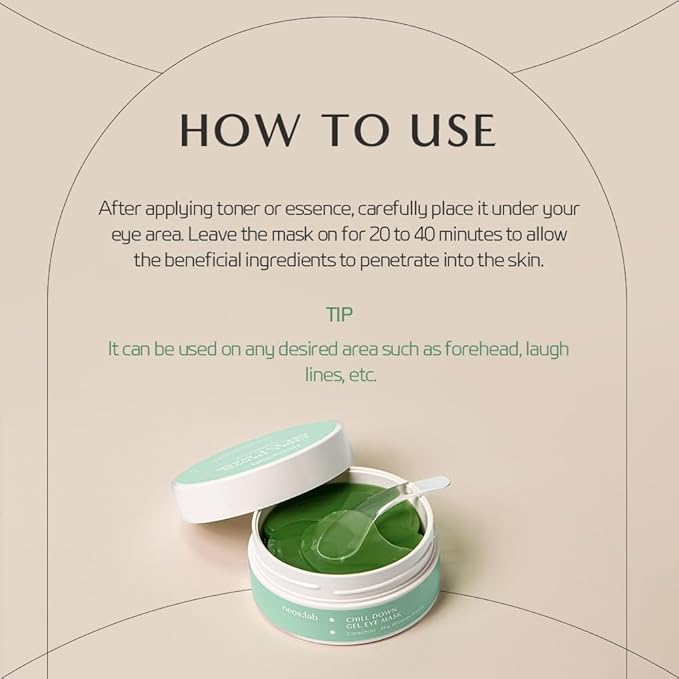 Chill Down Gel Eye Mask 60ea (30pairs) - Cooling Hydrogel Eye Patch with Catechins, Arnica Flower, Vitamins, Caffeine for Relieving Tired Eye Area, Brightening, Reducing Eye Bags, Puffy Eye-VivaGrace Women