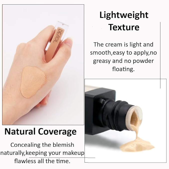 Liquid Concealer Makeup - Natural Coverage & Highly Pigmented Lightweight Concealers 6.5ml (02)-VivaGrace Women
