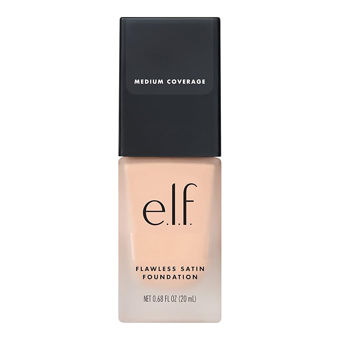 e.l.f. Flawless Finish Foundation, Lightweight & Medium Coverage, Semi-Matte Finish, Swan, 0.68 Fl Oz (20mL)-VivaGrace Women
