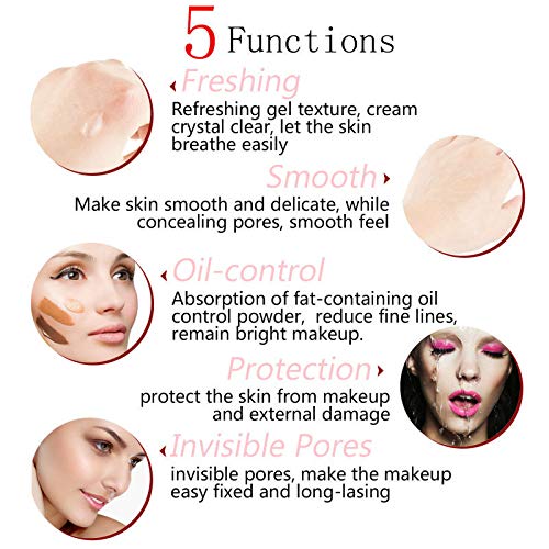 2 Pcs PHOERA Setting Powder and Face Primer, Control Oil Brighten Skin Color Cover Face Setting Loose Powder。 (02 Cool Beige + makeup primer)-VivaGrace Women