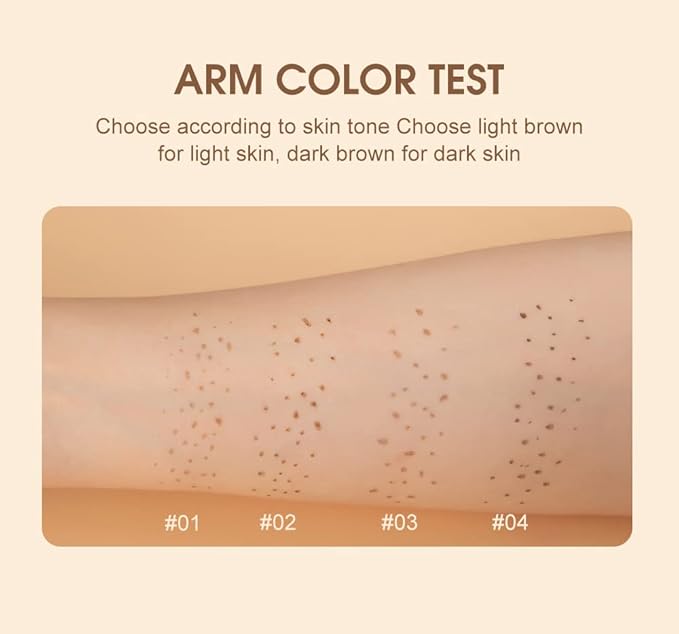 Freckle Pen 4 Colors Natural Freckle Pen Fake Freckle Pen Waterproof Long Lasting Soft Spots Natural Relaxing Sun Makeup (Light Brown)-VivaGrace Women