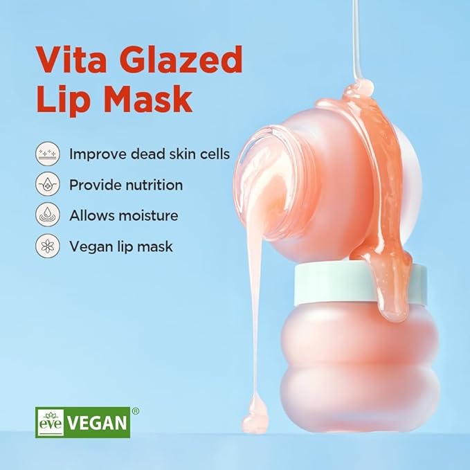 Vita Glazed Lip Mask 20ml / 109.5g, Super moisturizing night lip care, glazed and easy washable texture that melts into lips-VivaGrace Women