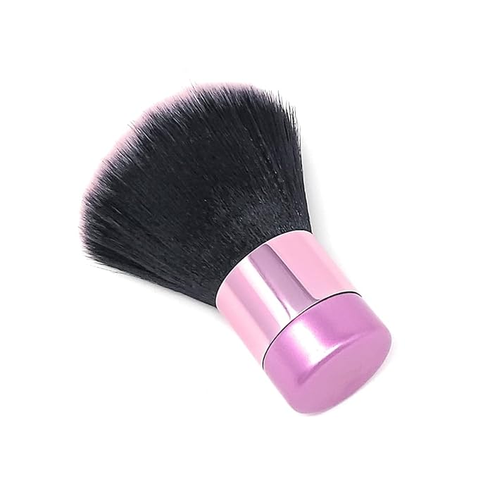 Luxurious and Large Soft Fluffy Powder Brush, Use as a Spray Tan Finishing Tool, Multipurpose Face and Body Barber and Beauty Tool, Large Kabuki Brush by BevyGold (Pink)-VivaGrace Women