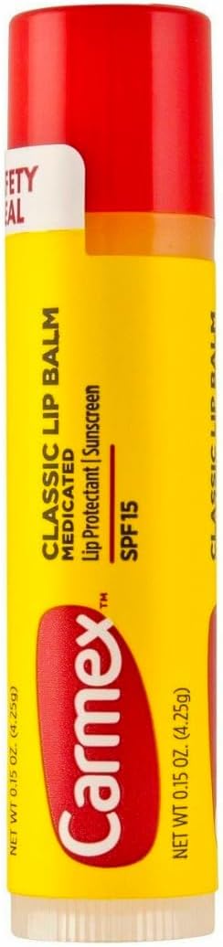 Carmex Everyday Protecting Lip Balm Stick, Original SPF 15, 0.15 ounces (Pack of 10)-VivaGrace Women