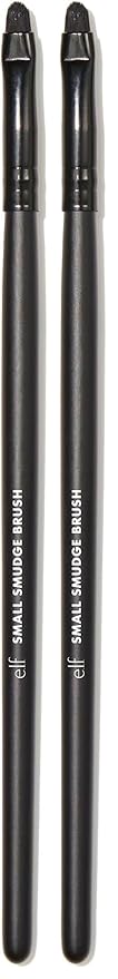 e.l.f. Small Smudge Brush for Precision Eyeshadow and Eyeliner, Synthetic (Pack of 2)-VivaGrace Women