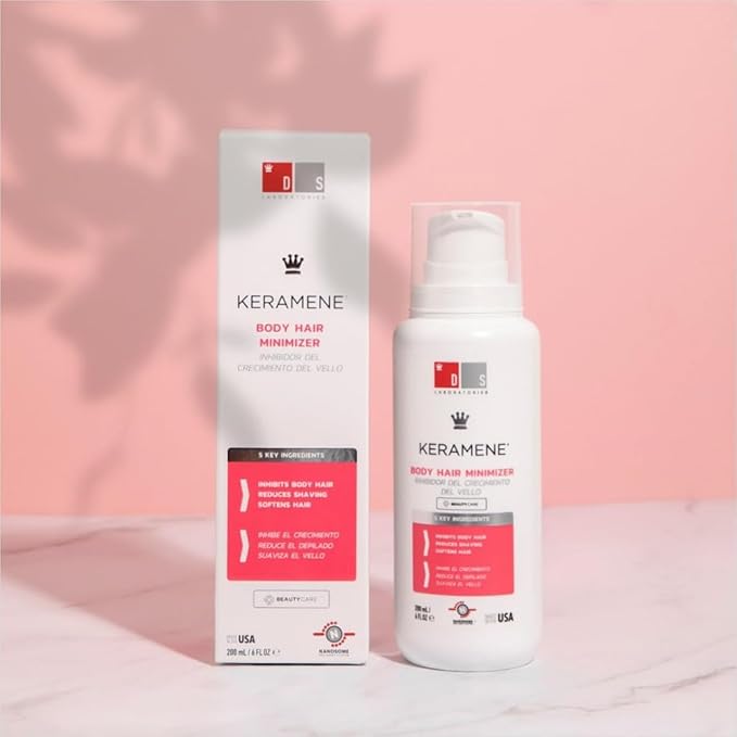 DS Labs Keramene Hair Inhibitor for Face & Body - Reduces Hair Visibility, Softens Texture, Minimizes Growth Over Time, Paraben-Free Formula with Witch Hazel, With Nanosome Technology, 6 Fl Oz-VivaGrace Women