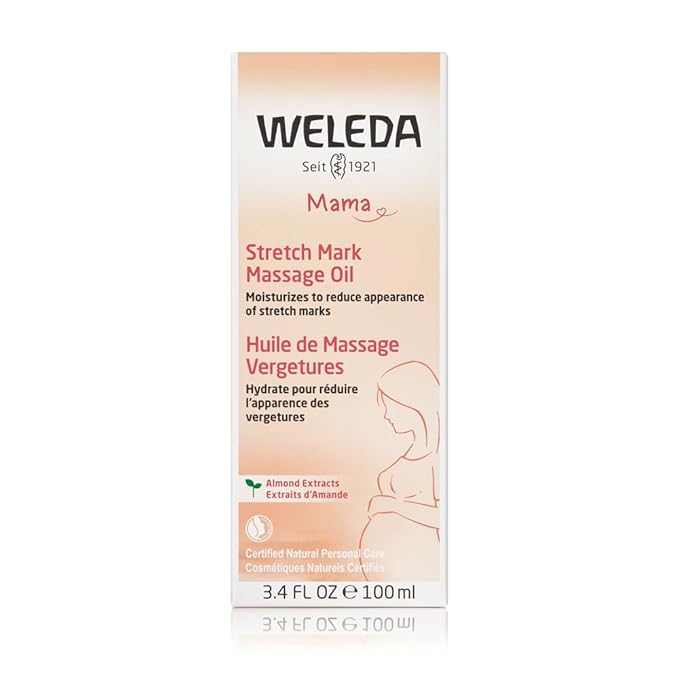 Weleda Stretch Mark Pregnancy Massage Oil, 3.4 Fluid Ounce, Plant Rich Oil with Vitamin E, Sweet Almond, Jojoba and Arnica Oils-VivaGrace Women
