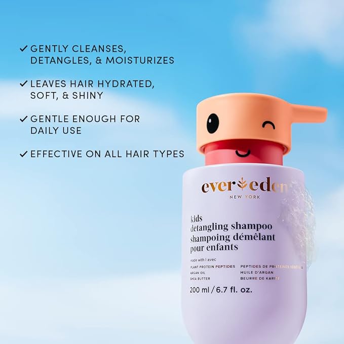 Evereden Kids Shampoo | Tear-Free Detangling Shampoo for Girls with Curly or Straight Hair | Clean, Non-Toxic, and Gentle Haircare | Sulfate-Free, Hypoallergenic, Safe for Daily Use | 6.7 fl oz-VivaGrace Women