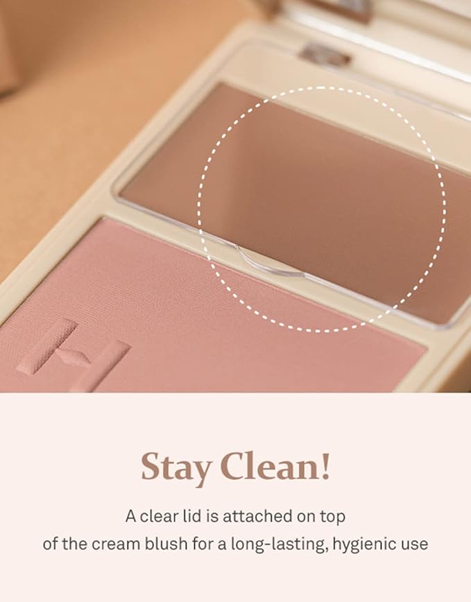 hince True Dimension Layering Cheek - Cream & Pressed Powder 2 Different Shades & Textures - Silky Seamless Long Lasting Blush Makeup - Muted Beige & Elegant Rose Beige (1, DREAMLIKE, L003)-VivaGrace Women