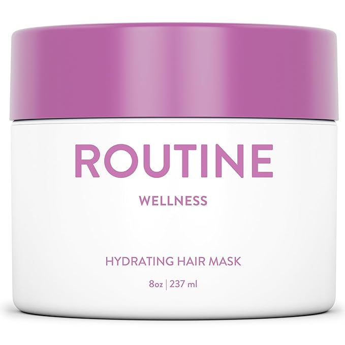 Routine Wellness Deep Conditioning Hair Mask for Dry Damaged Hair - Hydrating, Moisturizing Repair Treatment - Promotes Fullness - Rose Hips 8oz-VivaGrace Women