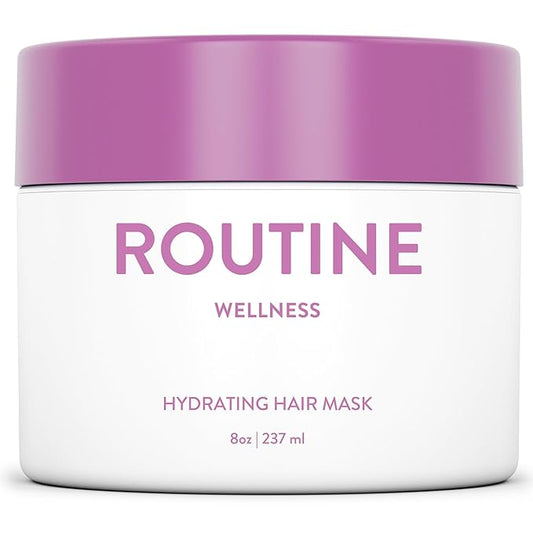 Routine Wellness Deep Conditioning Hair Mask for Dry Damaged Hair - Hydrating, Moisturizing Repair Treatment - Promotes Fullness - Rose Hips 8oz-VivaGrace Women