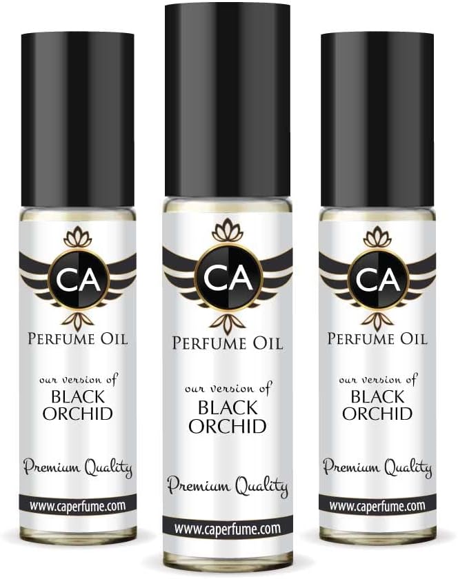 CA Perfume Impression of Black Orchid For Women Fragrance Body Oil Roll-On 0.3 Fl Oz-X3-VivaGrace Women