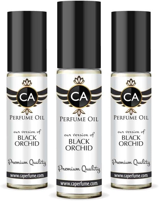 CA Perfume Impression of Black Orchid For Women Fragrance Body Oil Roll-On 0.3 Fl Oz-X3-VivaGrace Women