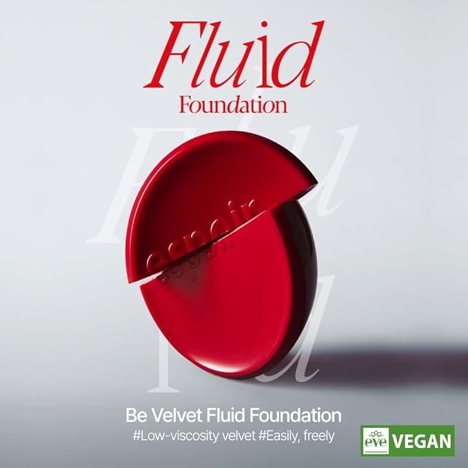 Espoir Be Velvet Fluid Foundation #21 Ivory 1.05oz | Luxurious Velvet Finish | Thin, Dense Coverage Matte Foundation | Long-Lasting Hydrated Radiance Liquid Foundation | Korean makeup Foundation-VivaGrace Women