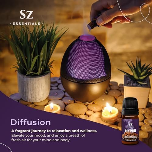 5-Year Aged Myrrh Premium Essential Oil – Rich, Earthy Aroma | Pure & Natural for Aromatherapy & Wellness - Therapeutic Grade & Vegan - 100% Pure and Natural - Undiluted - 0.17 fl oz.-VivaGrace Women