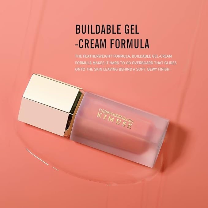 KIMUSE Soft Cream Blush Makeup, Liquid Blush for Cheeks, Weightless, Long-Wearing, Smudge Proof, Natural-Looking, Dewy Finish-VivaGrace Women