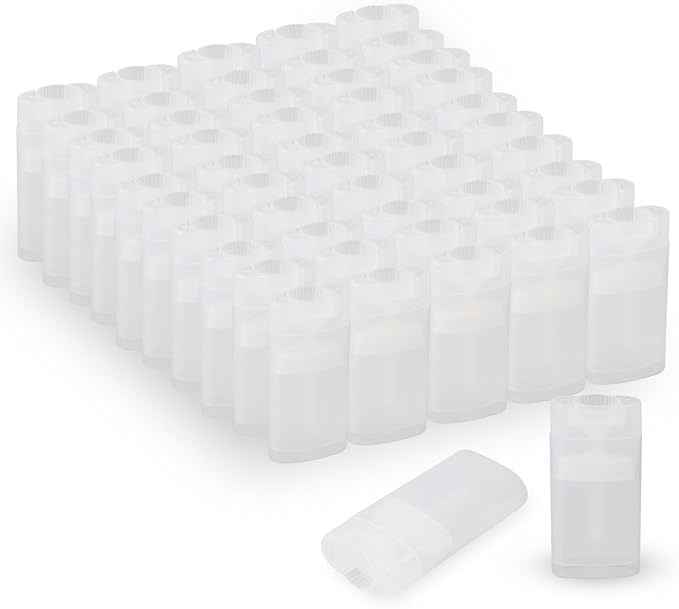 100PCS 15ML Transparent Empty Oval Deodorant Lip Lipstick Balm Tubes Containers for DIY Homemade Crayon Chapstick Holder-VivaGrace Women