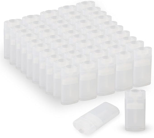 100PCS 15ML Transparent Empty Oval Deodorant Lip Lipstick Balm Tubes Containers for DIY Homemade Crayon Chapstick Holder-VivaGrace Women