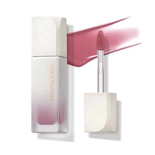 Heart Percent Dote On Mood Pure Glow Tint, Watery & Lightweight Moisturizing Lip Stain Long Lasting Liquid Lipstick 6.8g, #04. Mauve-VivaGrace Women