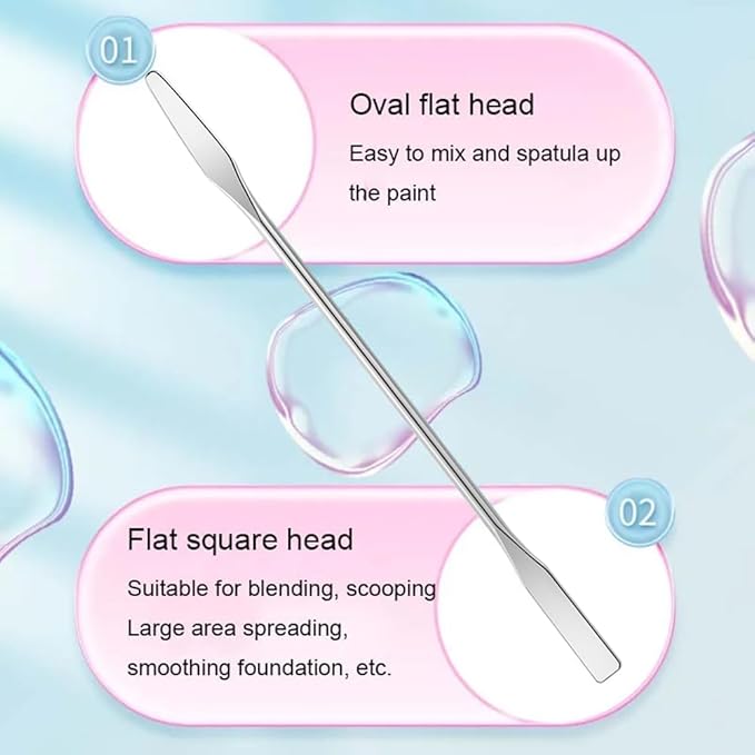 3 Pack Nail Art Palette with 3 Pcs Spatula Makeup Tray Foundation Mixing Palette Professional Cosmetic Stiring Tools for Women and Girls Liquid Foundation Lipstick Concealer-VivaGrace Women