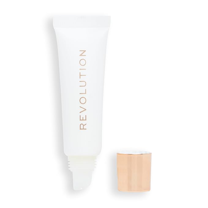 Revolution Beauty, Juicy Peptide Lip Balm, Hydrating & Plumping Lip Balm with Sheer Color, Infused with Vitamin E & Peptides, Clear Ice, 0.27 Fl. Oz-VivaGrace Women