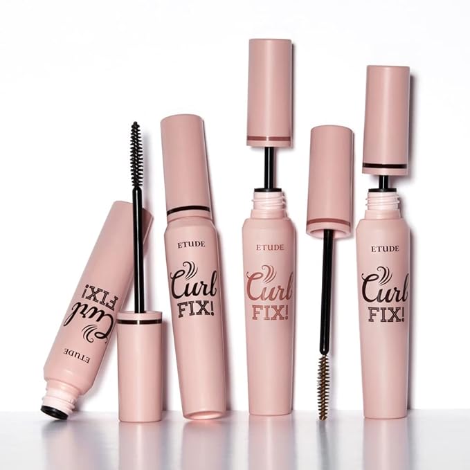 ETUDE Curl Fix Mascara #2 Brown (7.5g) | A curl fix mascara that keeps fine eyelashes powerfully curled up for 24 hours by ETUDE's own Curl 24H Technology, Korean Makeup, Kbeauty, Perfect for Gift