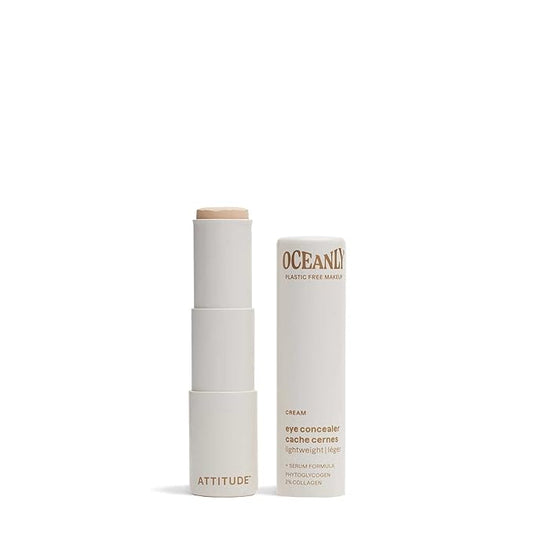 ATTITUDE Oceanly Light Coverage Under Eye Concealer Stick, Titanium Dioxide-Free, EWG Verified, Plastic-Free, Vegan & Cruelty-free Makeup, Cream, 0.2 Ounces-VivaGrace Women