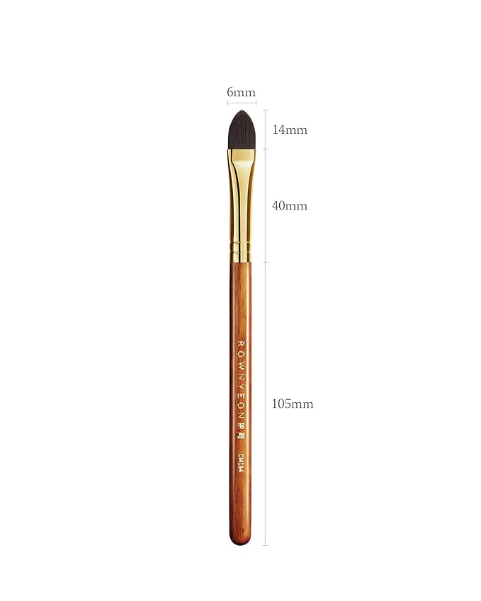 Desert Oak Series Liquid-Sculpt Pro Concealer Brush - Wide Teardrop Head for Under Eyes & Redness, Bubinga Wood, Brass Ferrule (CM 194)-VivaGrace Women