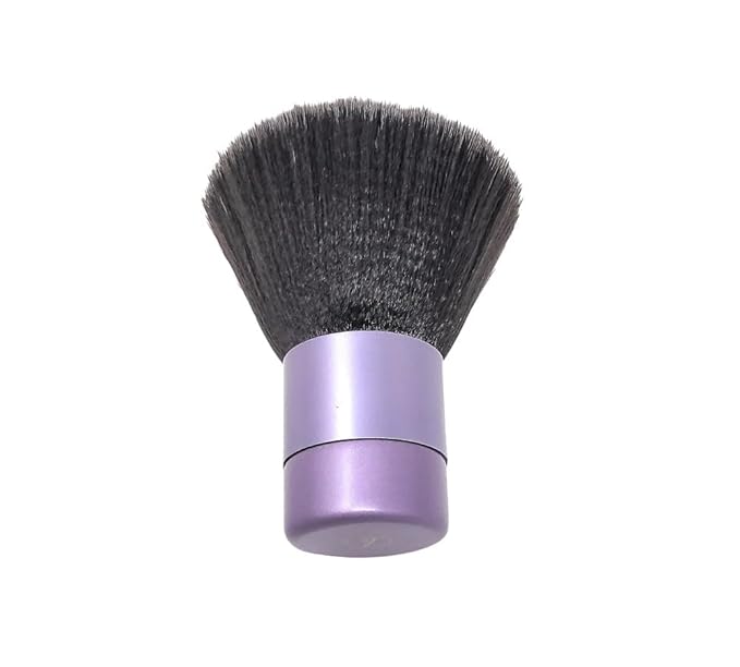 Luxurious and Large Ultra Soft Fluffy Powder Brush, Multipurpose Face, Body, Barber and Beauty Tool, with wooden base Soft Kabuki Brush by BevyGold (Violet)-VivaGrace Women