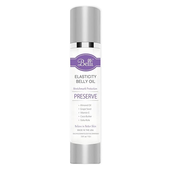 Belli Pregnancy Stretch Mark Belly Oil: 3.8 Ounces of Essential Maternity Skin Care with Vitamin E for Healthy Skin, Scar Protection, and OB-GYN, Dermatologist Recommended-VivaGrace Women