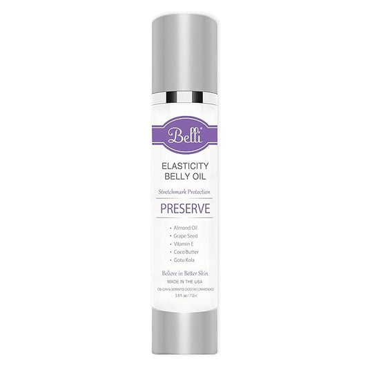 Belli Pregnancy Stretch Mark Belly Oil: 3.8 Ounces of Essential Maternity Skin Care with Vitamin E for Healthy Skin, Scar Protection, and OB-GYN, Dermatologist Recommended-VivaGrace Women