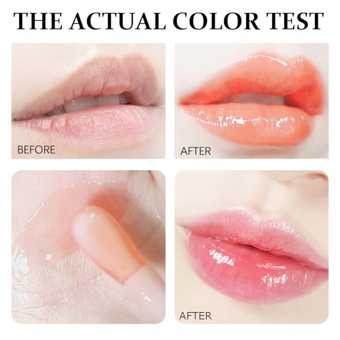 Yasovigi Hydrating Lip Oil Plumping Lip Tint Moisturizing Lip Gloss, Transparent Lip Balm Care Stick Nourishing Repairing Non-sticky, Moisture&Lighten Lip Lines (Pink + Rosewood)-VivaGrace Women