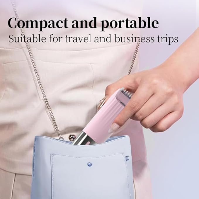 Dual-Head Body Trimmer for Women,2 in 1 Women Electric Shaver,IPX7 Waterproof Close Shaver and Facial Hair Remover for Body,Arm Bikini Face Leg-USB C Charge Wet & Dry Use-Bulit in Light-VivaGrace Women