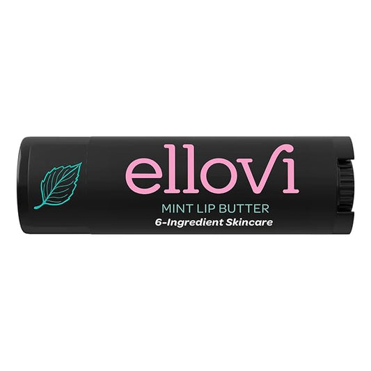 Natural Lip Butter Lip Balm - Mint - Pure Enough to Eat - Made With Just 6 Vegan Ingredients - Moisturizing Lip Care for All Day Hydration (Single)-VivaGrace Women