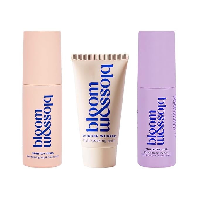 Bloom and Blossom The Glow Getter The Ultimate Body Care Set with Spritzy Toes 1.3 Fl Oz, Wonder Worker 0.84 Fl Oz and You Glow Girl 1.3 Fl Oz-VivaGrace Women