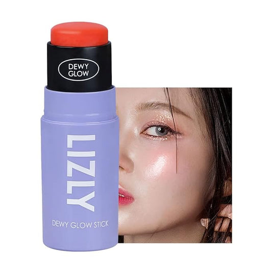 Vegan Blush Stick Multi Balm Cheek Stick Korean Make Up Dewy Glow Balm Stick sonrojo (01 Coral)-VivaGrace Women