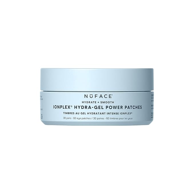 NuFACE IonPlex Hydra-Gel Power Under Eye Patches - Gel Under Eye Mask for Puffy Eyes & Dark Circles - Cooling Wrinkle Patches & Hydrating Treatment Pads to Energize, Brighten & Tighten (60 Count)-VivaGrace Women